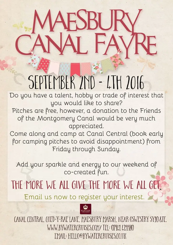 Maesbury Canal Fayre 2016